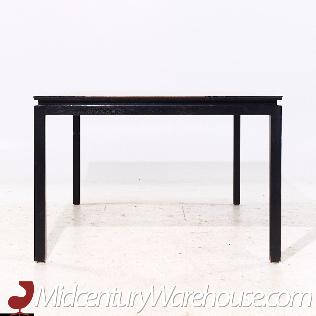 Edward Wormley for Dunbar Mid Century Rosewood and Ebonized Oak Expanding Dining Table with 2 Leaves