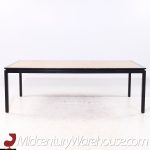 Edward Wormley for Dunbar Mid Century Rosewood and Ebonized Oak Expanding Dining Table with 2 Leaves