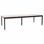 Edward Wormley for Dunbar Mid Century Rosewood and Ebonized Oak Expanding Dining Table with 2 Leaves