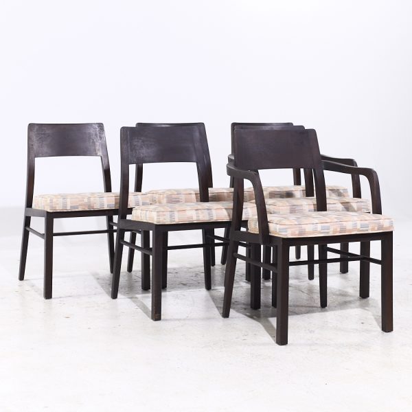Edward Wormley for Dunbar Mid Century Walnut Dining Chairs - Set of 6