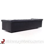 Edward Wormley for Dunbar Model 5407 Mid Century Black Leather Party Sofa