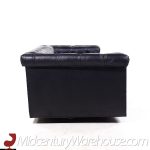 Edward Wormley for Dunbar Model 5407 Mid Century Black Leather Party Sofa