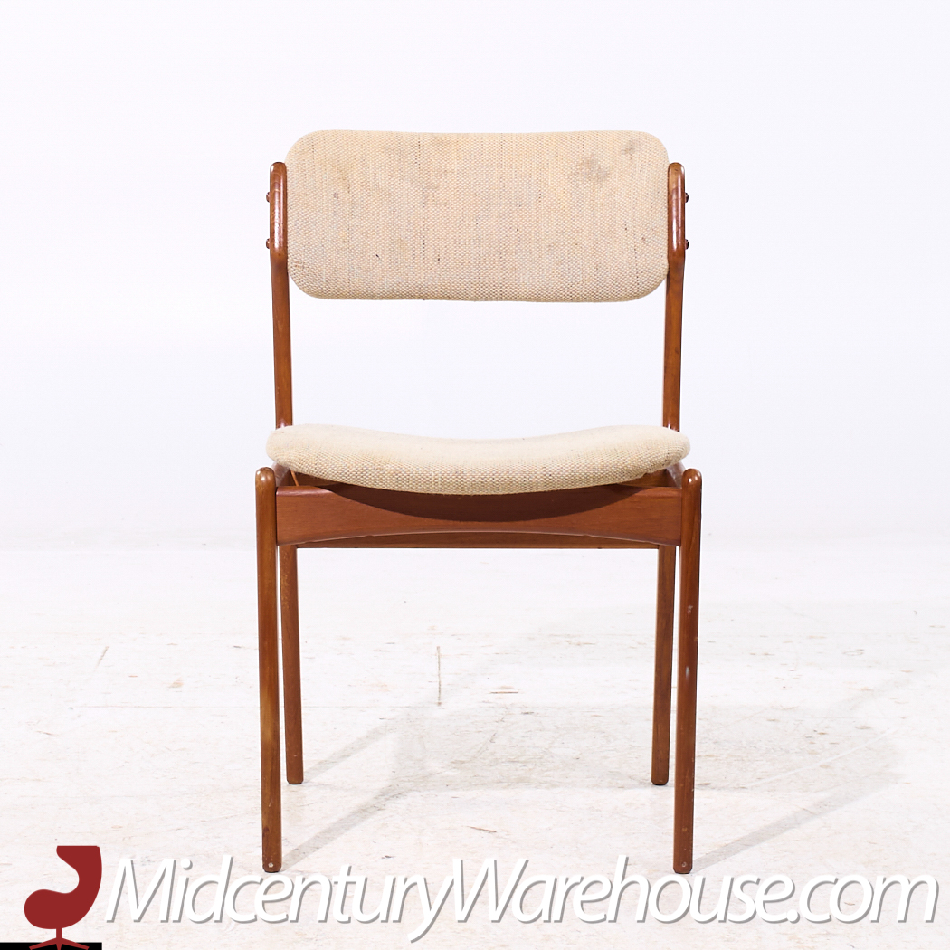 Erik Buch Mid Century Danish Teak Dining Chairs - Set of 6