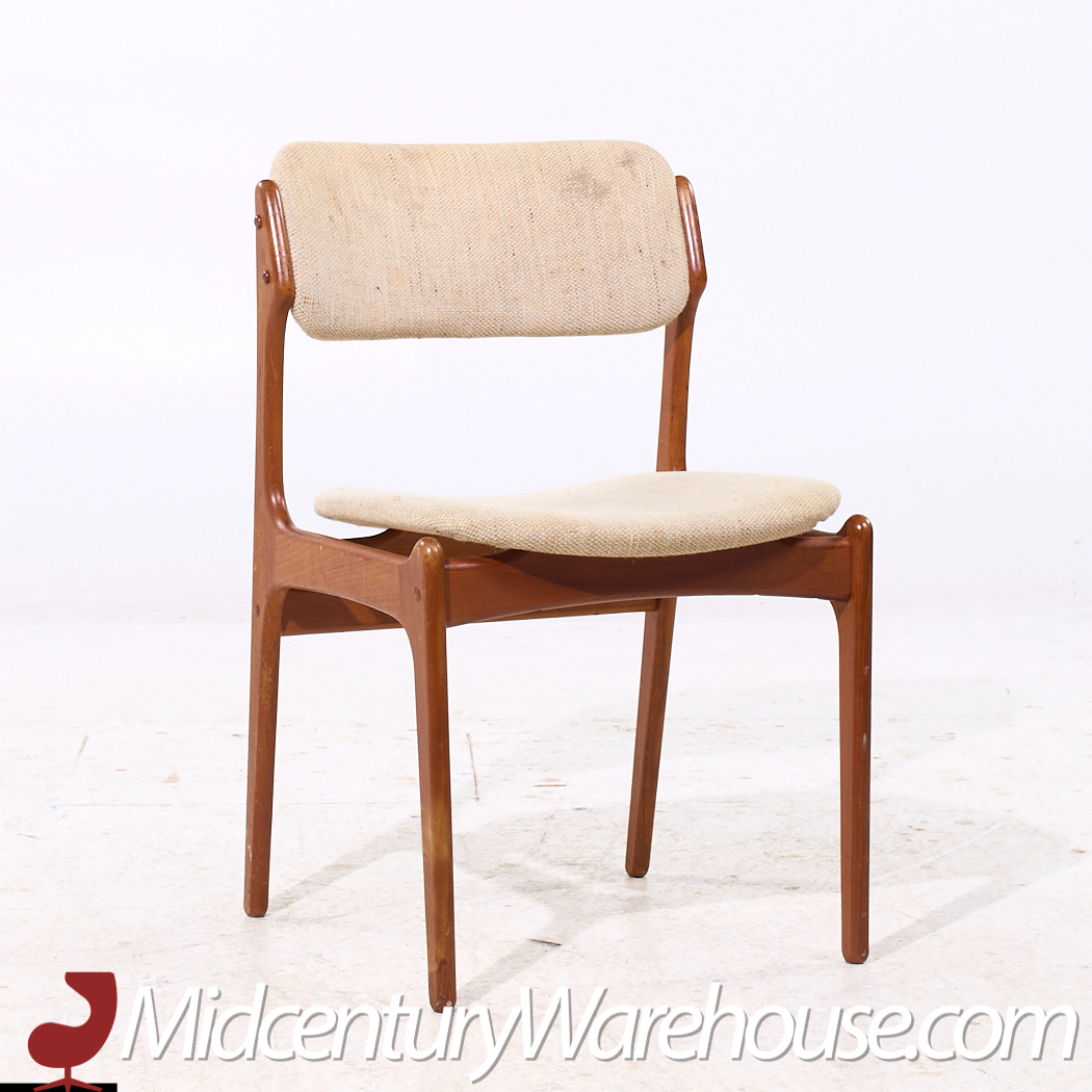Erik Buch Mid Century Danish Teak Dining Chairs - Set of 6