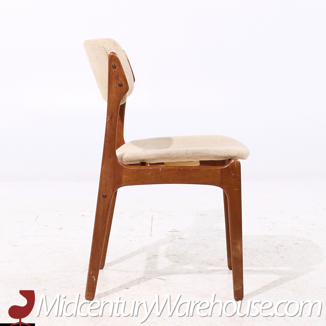 Erik Buch Mid Century Danish Teak Dining Chairs - Set of 6