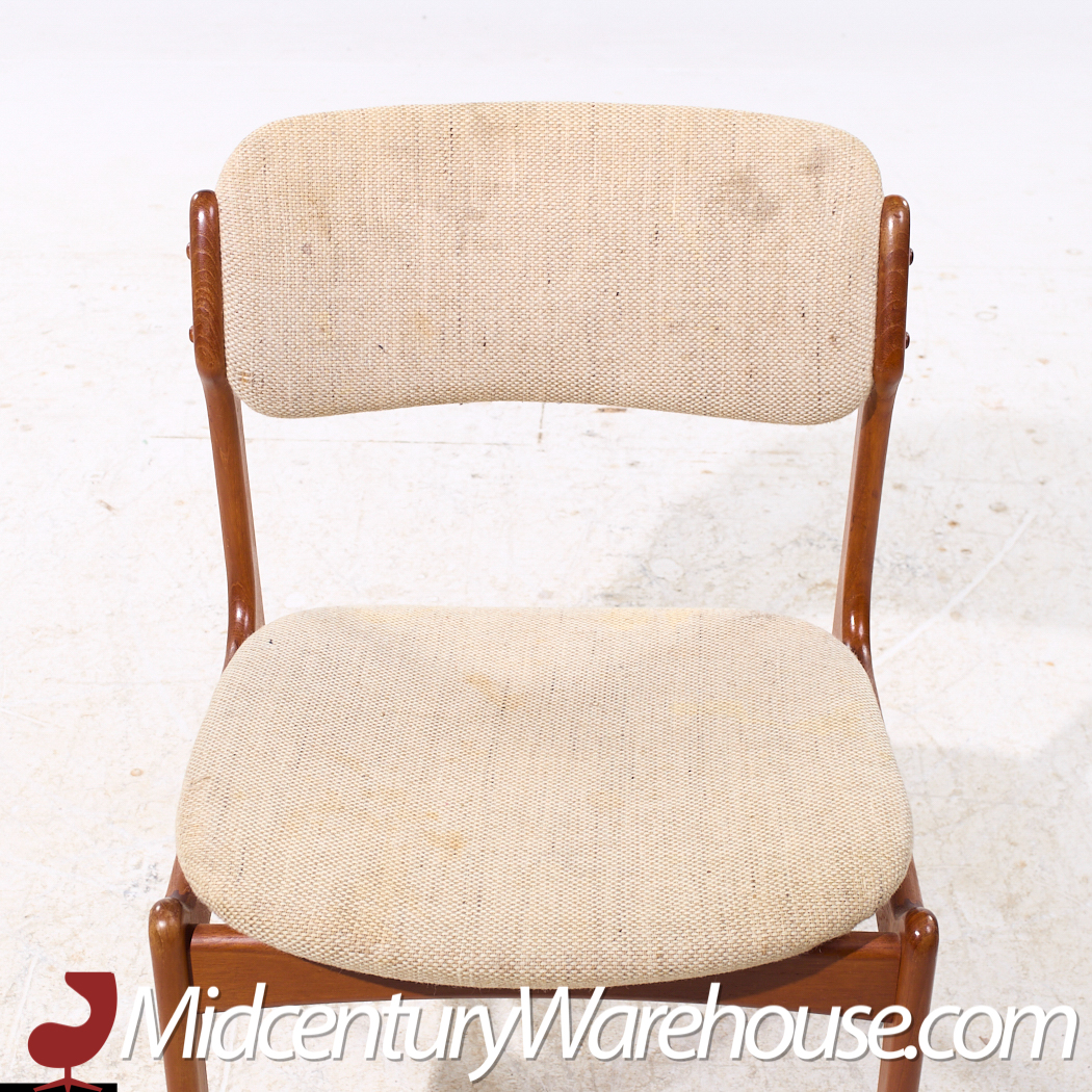 Erik Buch Mid Century Danish Teak Dining Chairs - Set of 6
