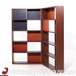 Evans Clark for Glenn of California Mid Century Walnut Room Divider Bookshelf