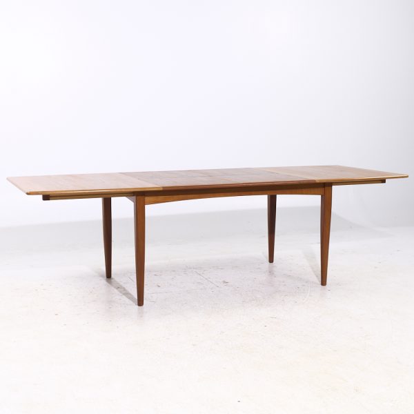 Falster Møbelfabrik Mid Century Teak Expanding Hidden Leaf Dining Table with 2 Leaves