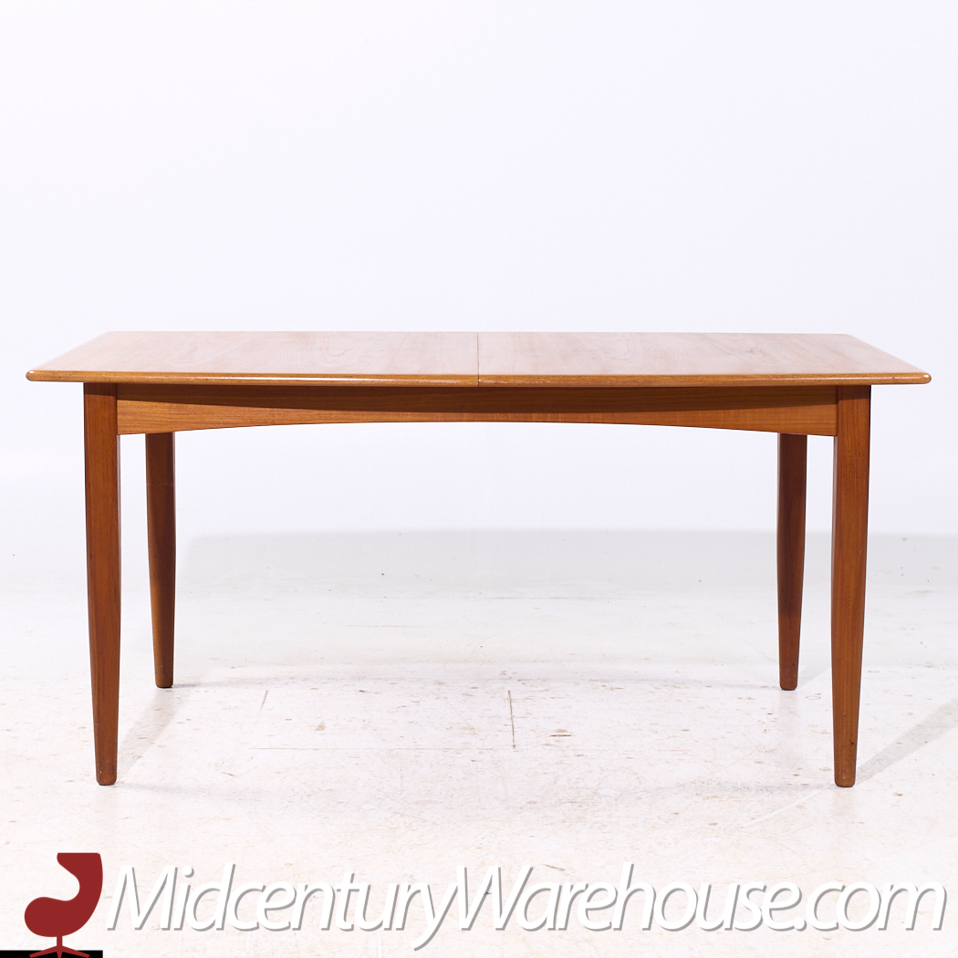 Falster Møbelfabrik Mid Century Teak Expanding Hidden Leaf Dining Table with 2 Leaves