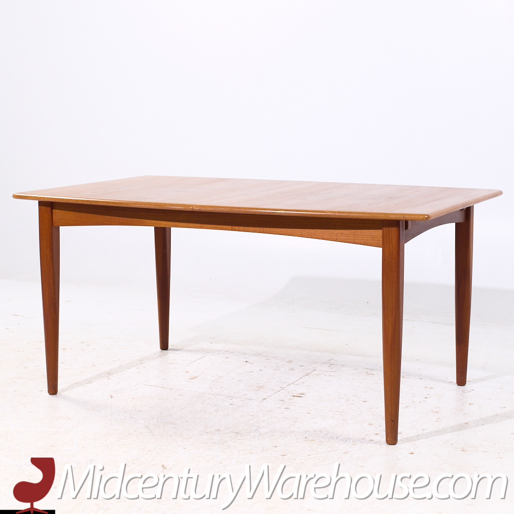 Falster Møbelfabrik Mid Century Teak Expanding Hidden Leaf Dining Table with 2 Leaves