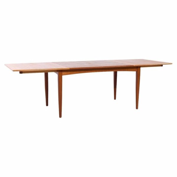 Falster Møbelfabrik Mid Century Teak Expanding Hidden Leaf Dining Table with 2 Leaves
