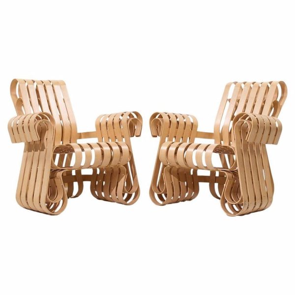 Frank Gehry for Knoll Mid Century Power Play Chairs - Pair