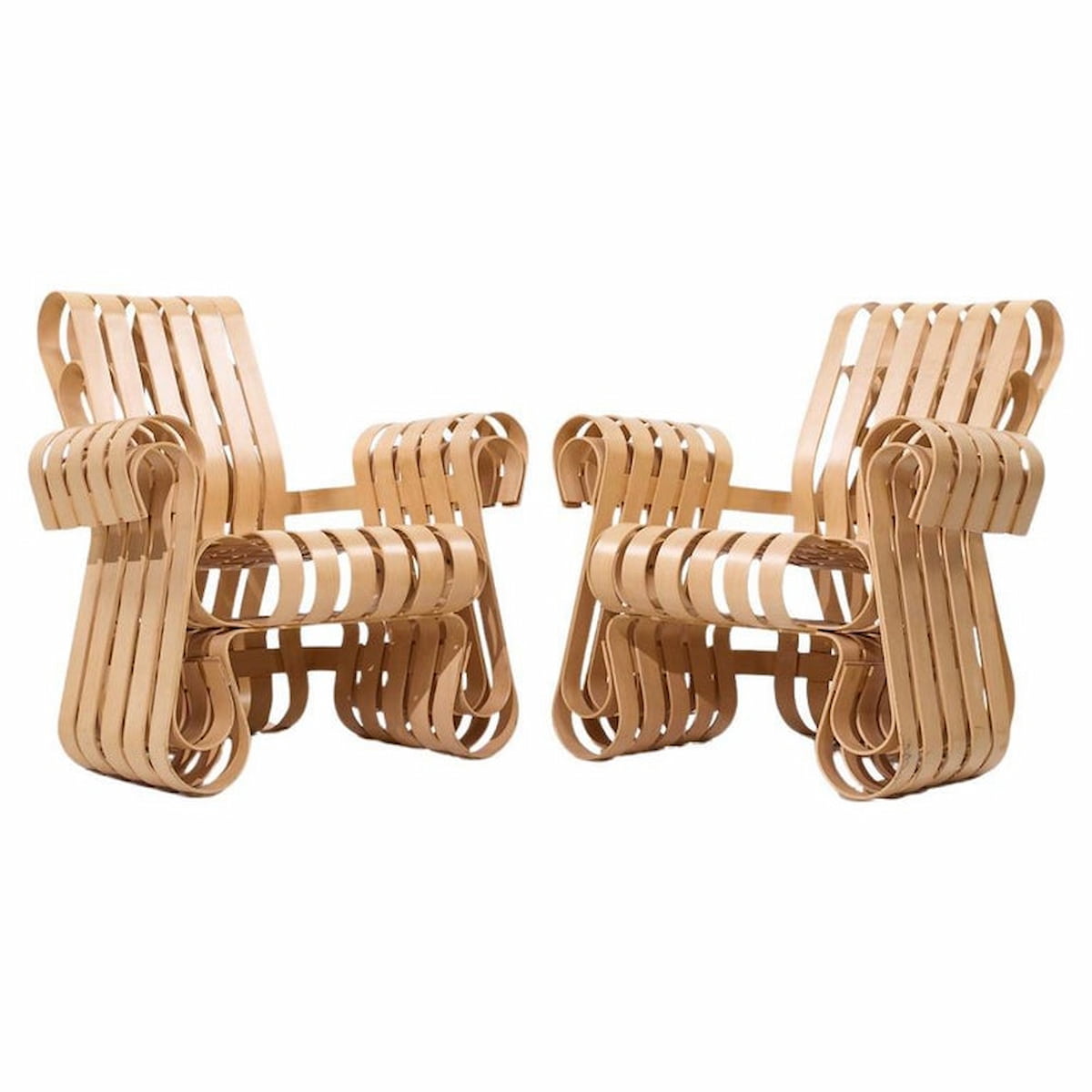 Frank Gehry for Knoll Mid Century Power Play Chairs - Pair