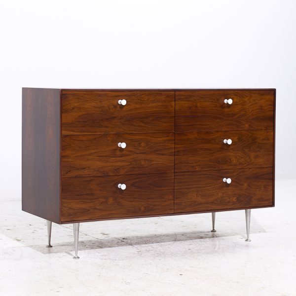 George Nelson for Herman Miller Mid Century Rosewood Thin Edge 6 Drawer Dresser