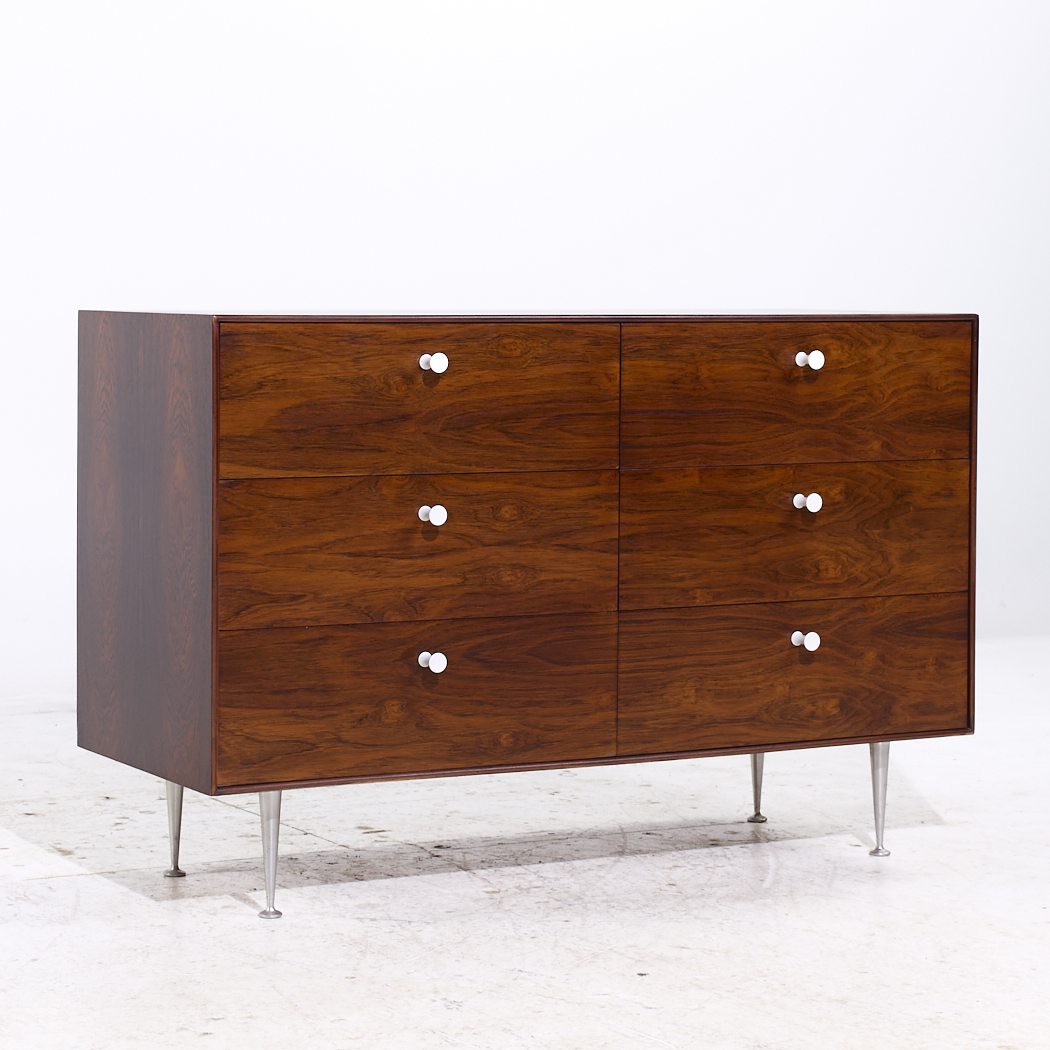 George Nelson for Herman Miller Mid Century Rosewood Thin Edge 6 Drawer Dresser