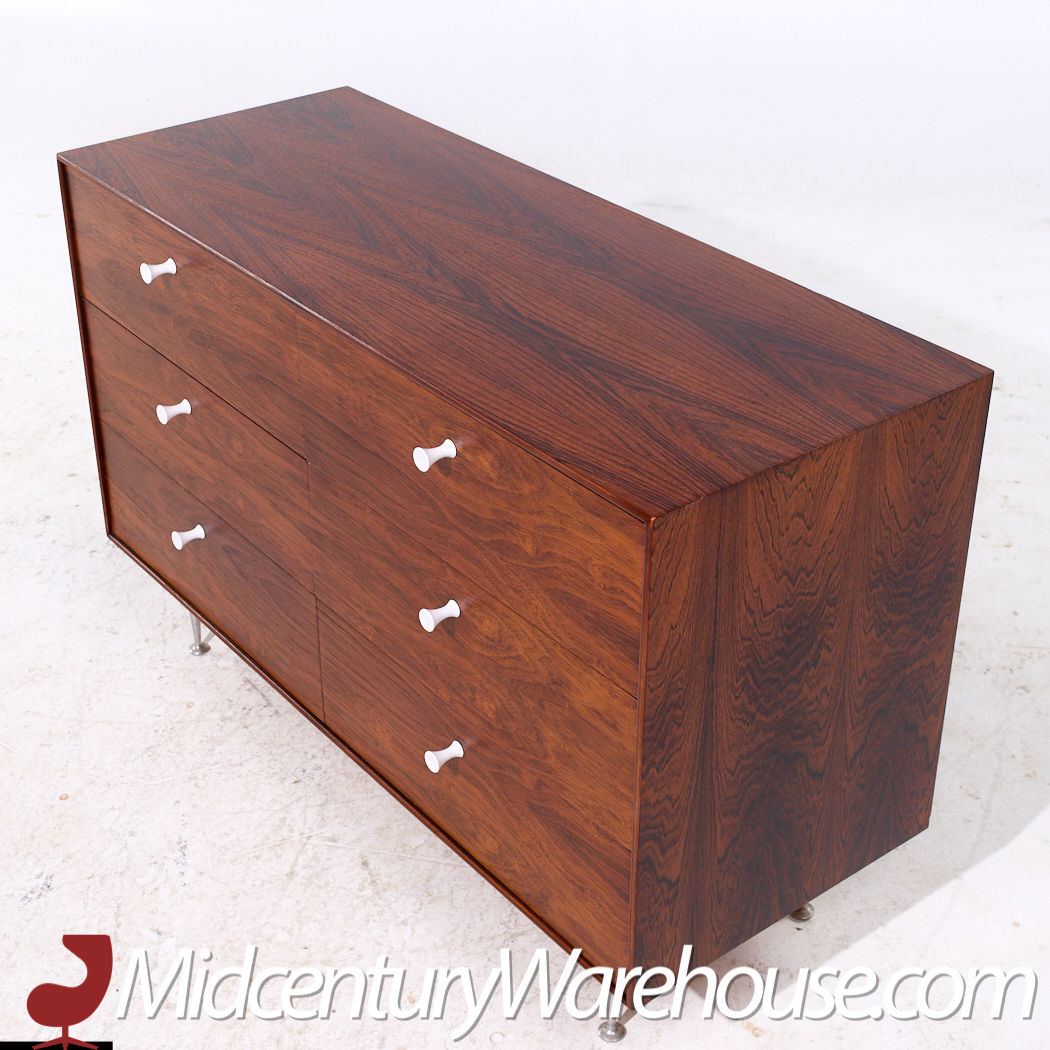 George Nelson for Herman Miller Mid Century Rosewood Thin Edge 6 Drawer Dresser
