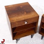 George Nelson for Herman Miller Mid Century Rosewood Thin Edge Nightstands - Pair