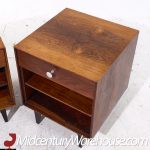 George Nelson for Herman Miller Mid Century Rosewood Thin Edge Nightstands - Pair