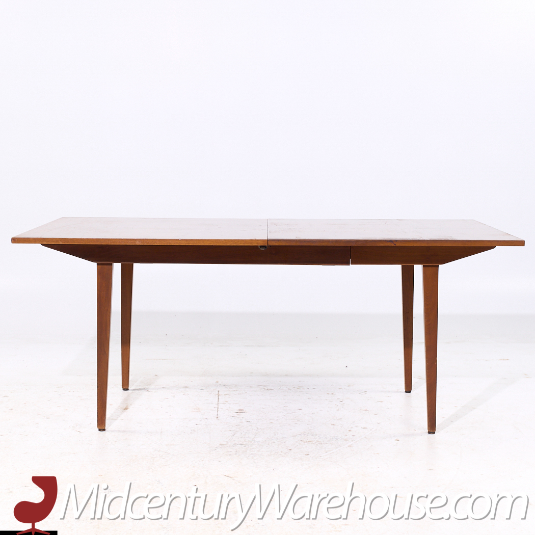 George Nelson for Herman Miller Mid Century Walnut Hidden Leaf Dining Table