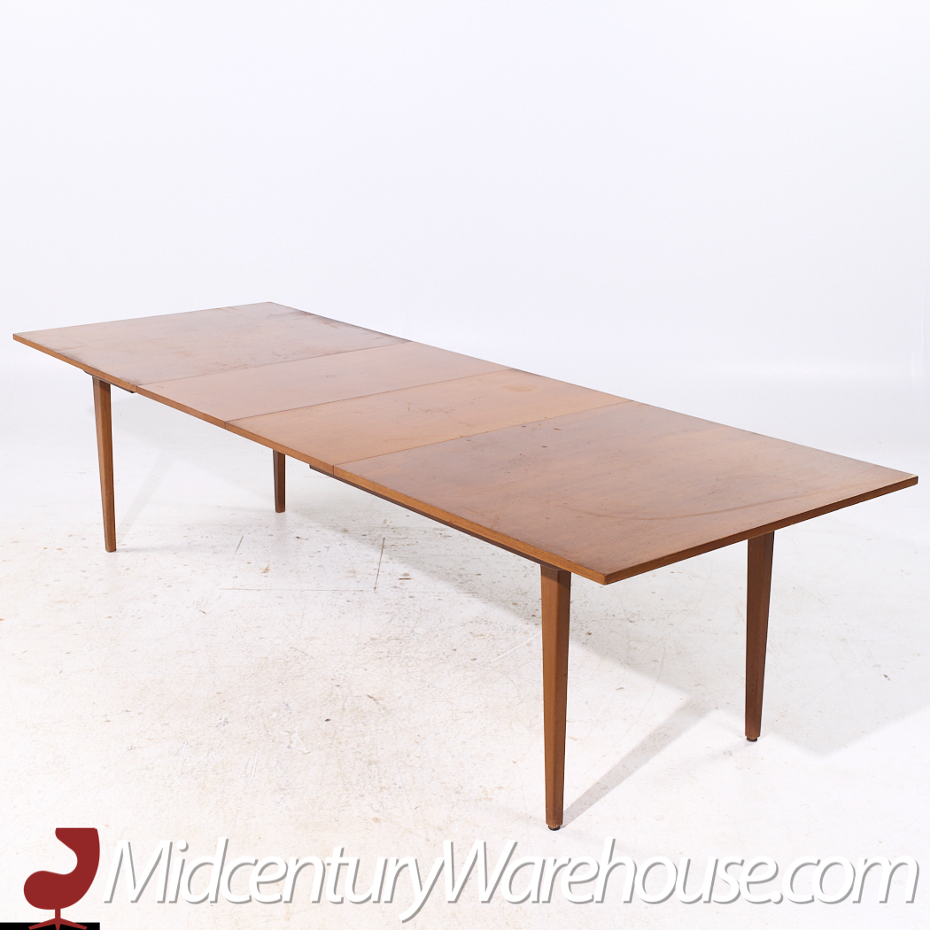George Nelson for Herman Miller Mid Century Walnut Hidden Leaf Dining Table