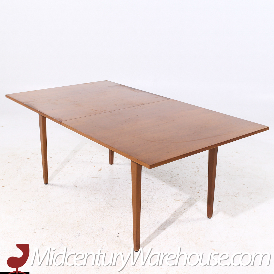 George Nelson for Herman Miller Mid Century Walnut Hidden Leaf Dining Table