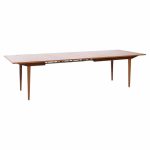 George Nelson for Herman Miller Mid Century Walnut Hidden Leaf Dining Table