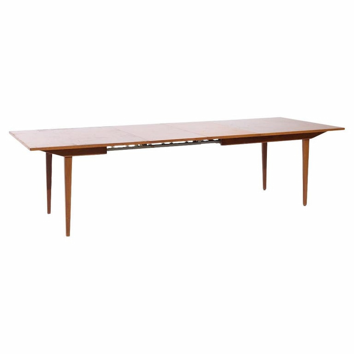 George Nelson for Herman Miller Mid Century Walnut Hidden Leaf Dining Table
