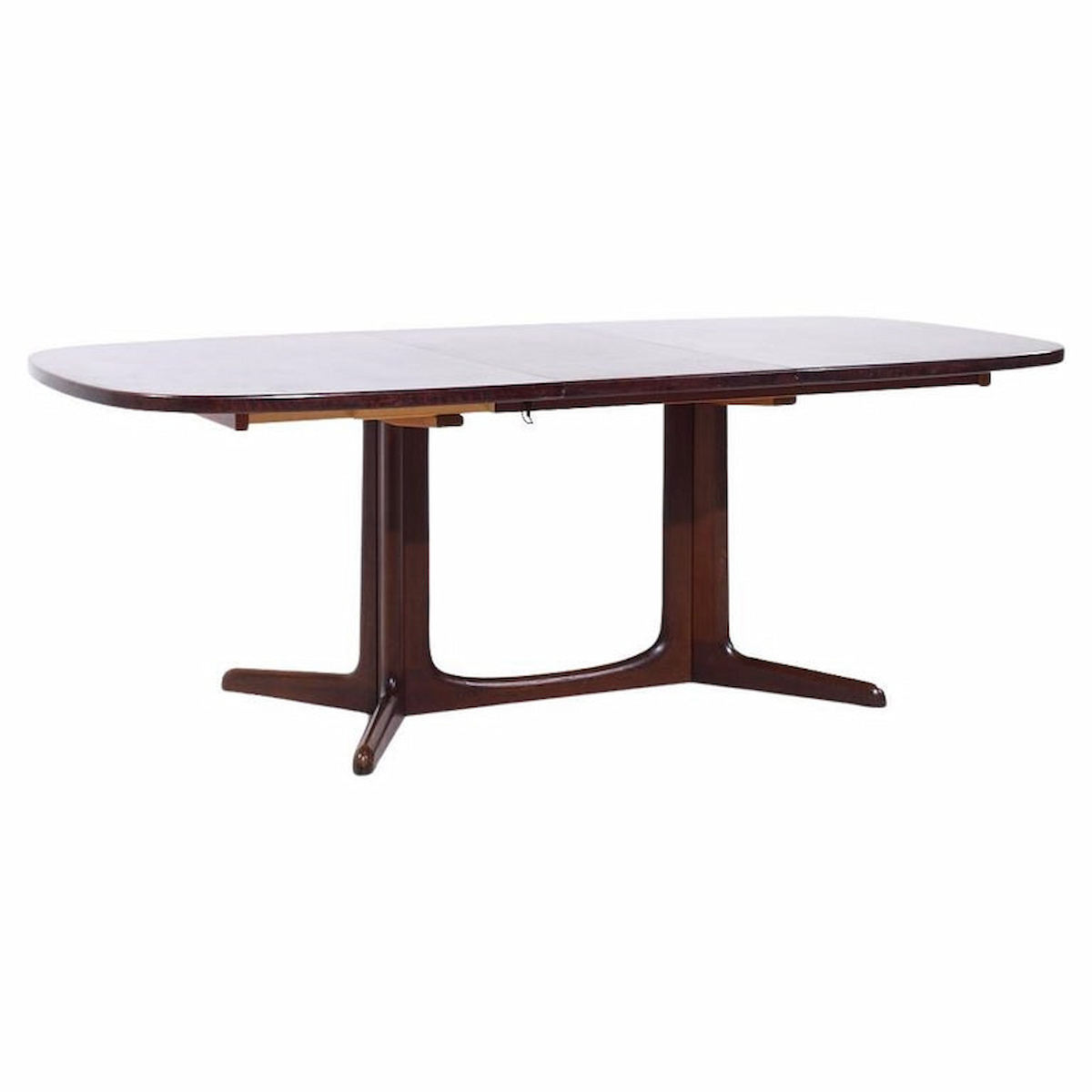 Gudme Mobelfabrik Mid Century Danish Rosewood Expanding Dining Table with 1 Leaf