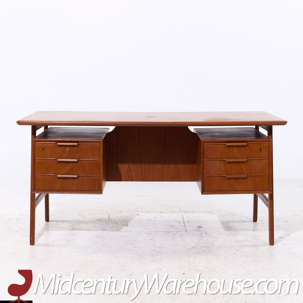 Gunni Omann for Omann Jun Mid Century Danish Teak Executive Desk