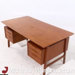 Gunni Omann for Omann Jun Mid Century Danish Teak Executive Desk | Mid Century Modern Furniture - Mid Century Furniture Chicago Gunni Omann for Omann Jun Mid Century Danish Teak Executive Desk