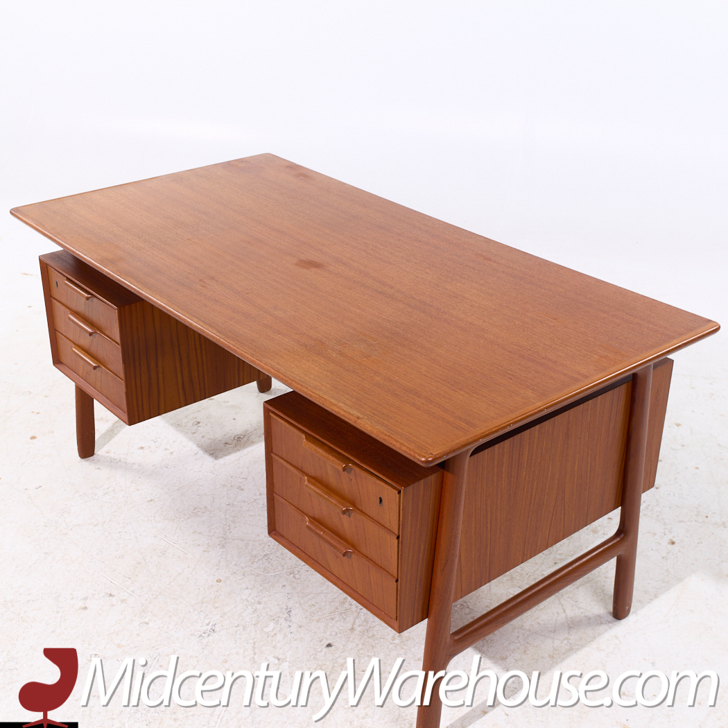 Gunni Omann for Omann Jun Mid Century Danish Teak Executive Desk