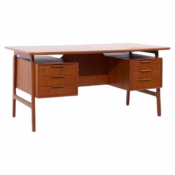 gunni omann for omann jun mid century danish teak executive desk