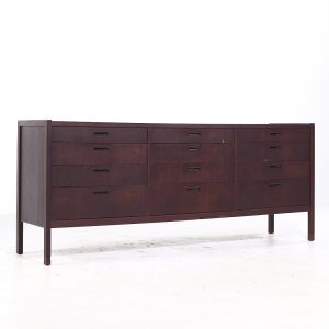 jack cartwright for founders style mid century walnut 12-drawer dresser