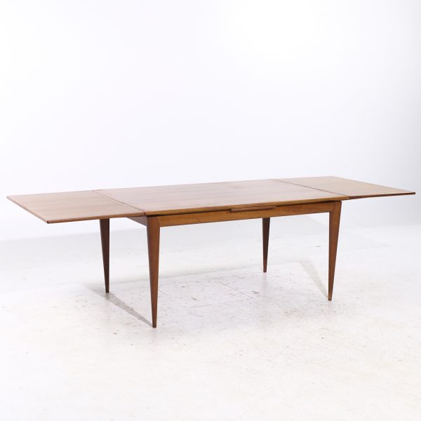 Johannes Andersen Style Mid Century Teak Hidden Leaf Dining Table