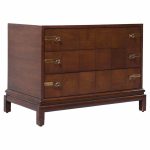 Johnson Furniture Mid Century Walnut and Brass Dresser Chest of Drawers | Mid Century Modern Furniture - Mid Century Furniture Chicago Johnson Furniture Mid Century Walnut and Brass Dresser Chest of Drawers