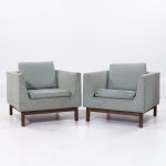 Josef Otmar Mid Century Walnut Club Lounge Chairs - Pair | Mid Century Modern Furniture - Mid Century Furniture Chicago Josef Otmar Mid Century Walnut Club Lounge Chairs - Pair