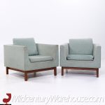 Josef Otmar Mid Century Walnut Club Lounge Chairs - Pair | Mid Century Modern Furniture - Mid Century Furniture Chicago Josef Otmar Mid Century Walnut Club Lounge Chairs - Pair