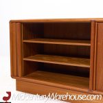 Kibaek Mobelfabrik Mid Century Danish Teak Tambour Door Credenza | Mid Century Modern Furniture - Mid Century Furniture Chicago Kibaek Mobelfabrik Mid Century Danish Teak Tambour Door Credenza