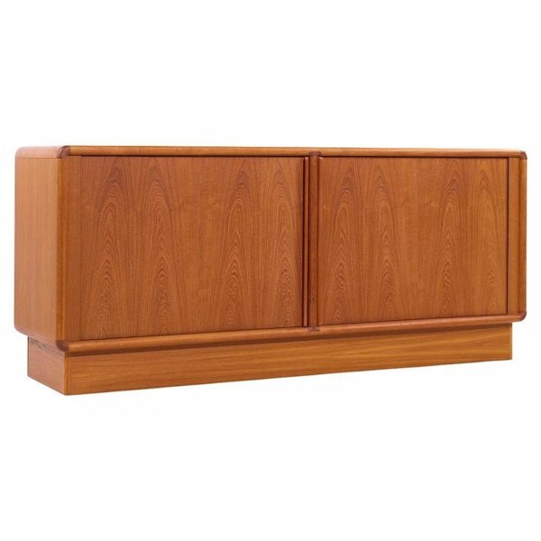 Kibaek Mobelfabrik Mid Century Danish Teak Tambour Door Credenza
