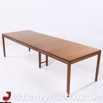 Kipp Stewart for Directional Style Mid Century Walnut Parsons Expanding Dining Table with 4 Leaves | Mid Century Modern Furniture - Mid Century Furniture Chicago Kipp Stewart for Directional Style Mid Century Walnut Parsons Expanding Dining Table with 4 Leaves