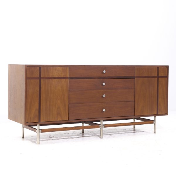 Kroehler Signature Mid Century Walnut and Rosewood Lowboy Dresser