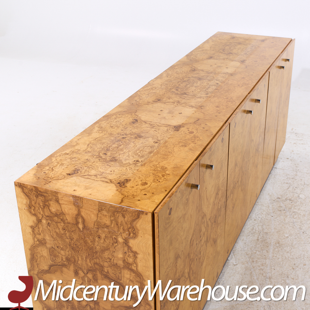 Milo Baughman for Thayer Coggin Mid Century Burlwood Credenza