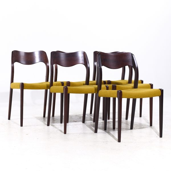 Niels Moller Model 71 Mid Century Danish Rosewood Dining Chairs - Set of 6