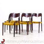 Niels Moller Model 71 Mid Century Danish Rosewood Dining Chairs - Set of 6 | Mid Century Modern Furniture - Mid Century Furniture Chicago Niels Moller Model 71 Mid Century Danish Rosewood Dining Chairs - Set of 6