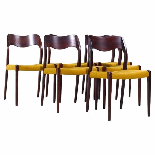 Niels Moller Model 71 Mid Century Danish Rosewood Dining Chairs - Set of 6