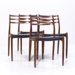 Niels Moller Model 78 Mid Century Danish Teak Dining Chairs - Set of 4 | Mid Century Modern Furniture - Mid Century Furniture Chicago Niels Moller Model 78 Mid Century Danish Teak Dining Chairs - Set of 4