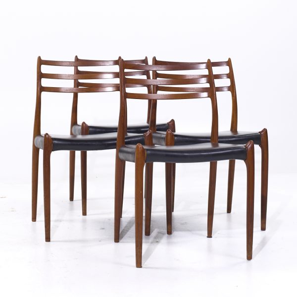 Niels Moller Model 78 Mid Century Danish Teak Dining Chairs - Set of 4