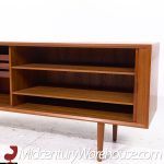 Svend Aage Larsen for Faarup Møbelfabrik Mid Century Danish Teak Tambour Door Credenza with Hutch | Mid Century Modern Furniture - Mid Century Furniture Chicago Svend Aage Larsen for Faarup Møbelfabrik Mid Century Danish Teak Tambour Door Credenza with Hutch