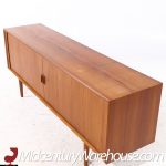 Svend Aage Larsen for Faarup Møbelfabrik Mid Century Danish Teak Tambour Door Credenza with Hutch | Mid Century Modern Furniture - Mid Century Furniture Chicago Svend Aage Larsen for Faarup Møbelfabrik Mid Century Danish Teak Tambour Door Credenza with Hutch