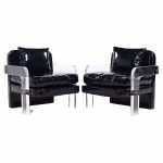 Vladimir Kagan Mid Century Lucite Lounge Chairs - Pair | Mid Century Modern Furniture - Mid Century Furniture Chicago Vladimir Kagan Mid Century Lucite Lounge Chairs - Pair